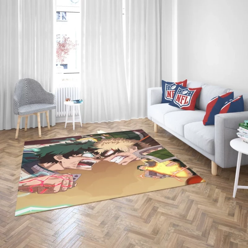 Katsuki Bakugou and Izuku Midoriya Rivalry Anime Rug 2