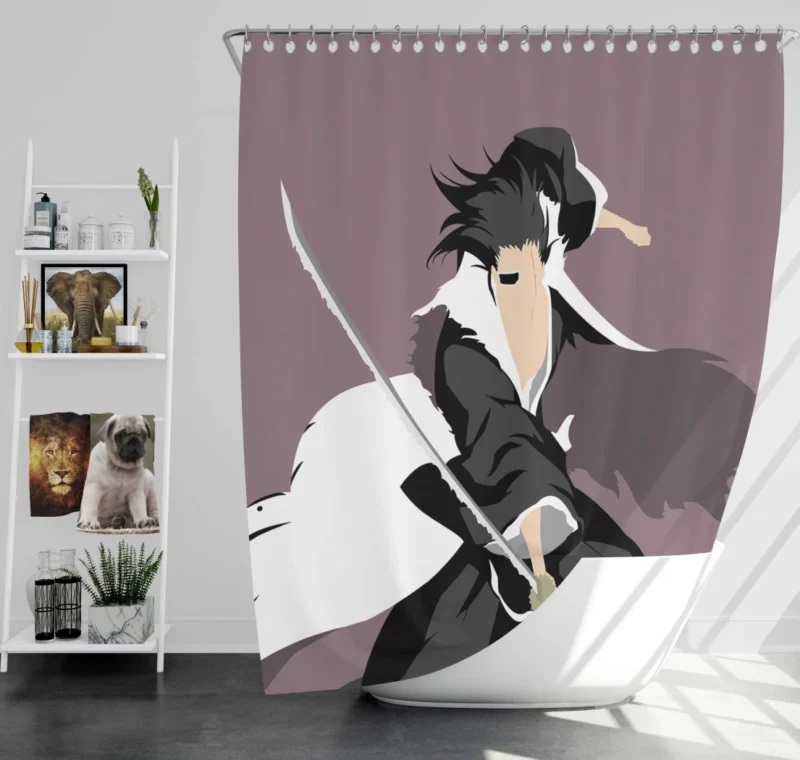 Kenpachi Zaraki Bleach Fierce Captain Anime Shower Curtain