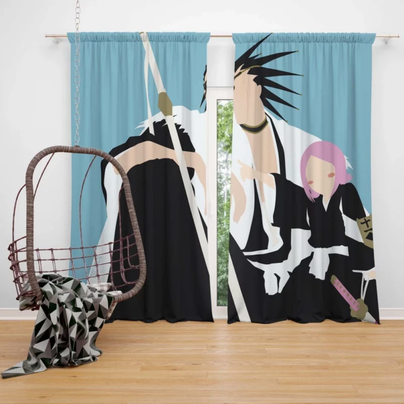 Kenpachi Zaraki Soul Reaper Might Anime Curtain