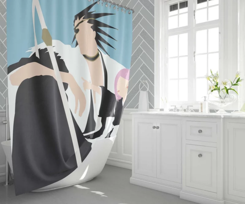 Kenpachi Zaraki Soul Reaper Might Anime Shower Curtain 1