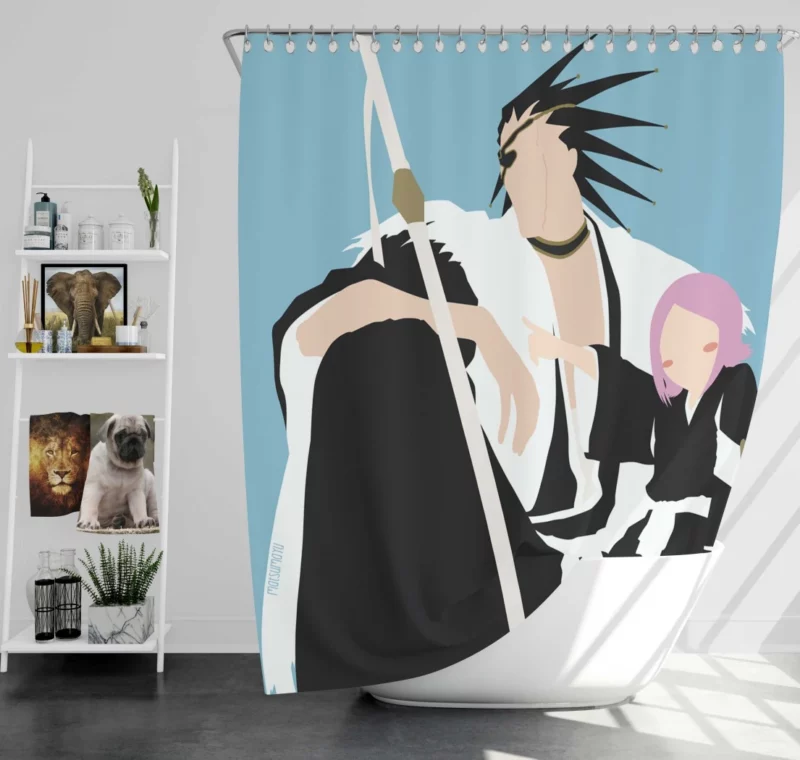 Kenpachi Zaraki Soul Reaper Might Anime Shower Curtain