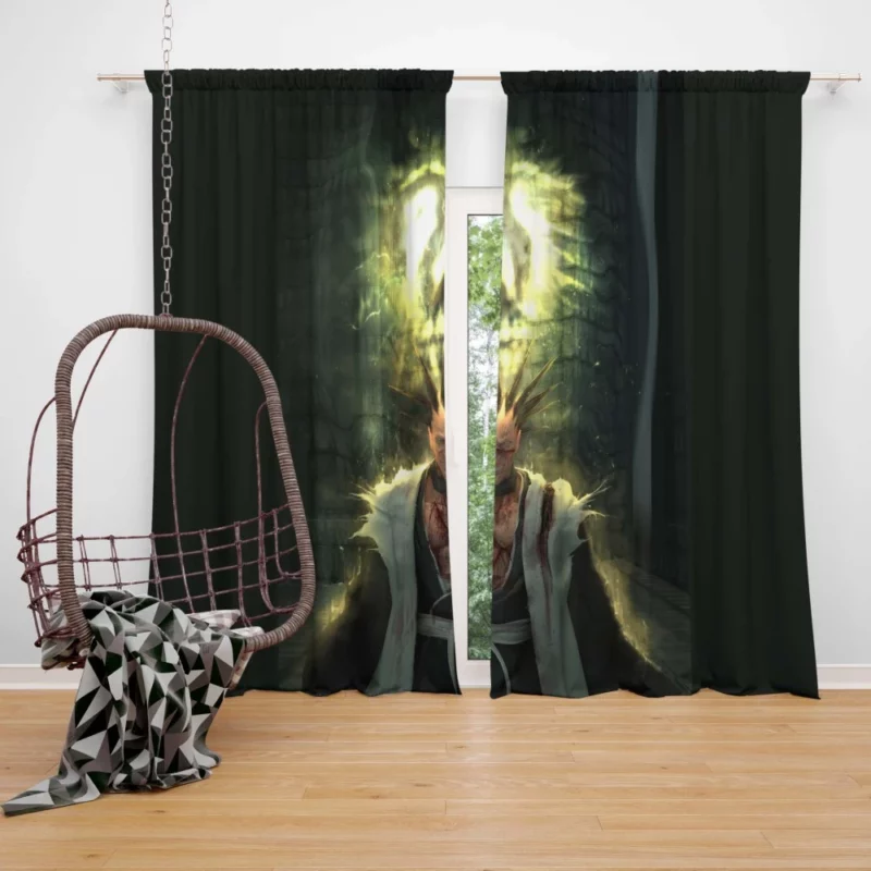 Kenpachi Zaraki Soul Society Warrior Anime Curtain