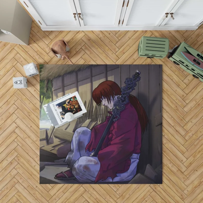 Kenshin Himura Samurai Battousai Anime Rug