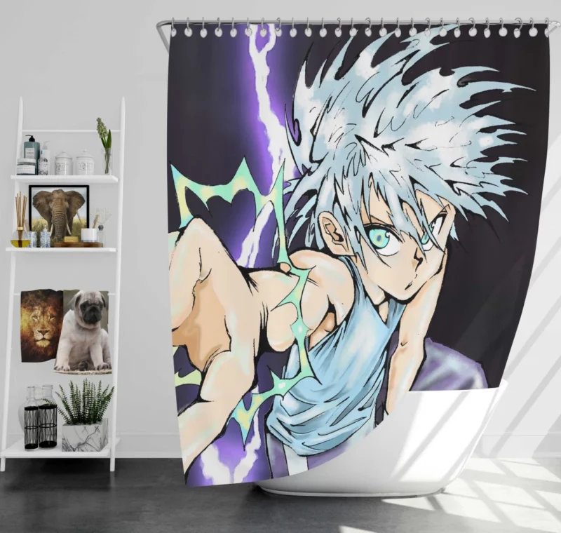 Killua Journey in Hunter x Hunter Anime Shower Curtain