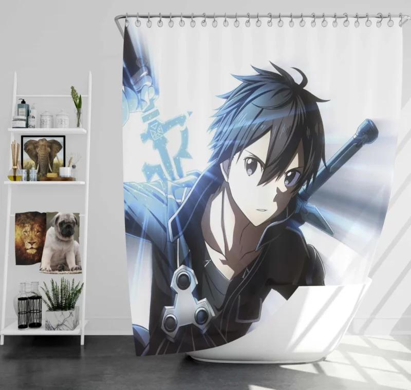 Kirigaya Influence in Sword Art Online Anime Shower Curtain