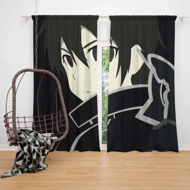 Kirigaya Minimalist Sword Art Online Anime Curtain