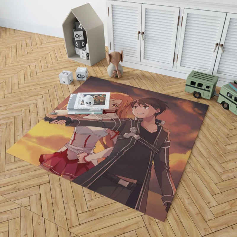 Kirigaya and Asuna Iconic Sword Art Online Duo Anime Rug 1