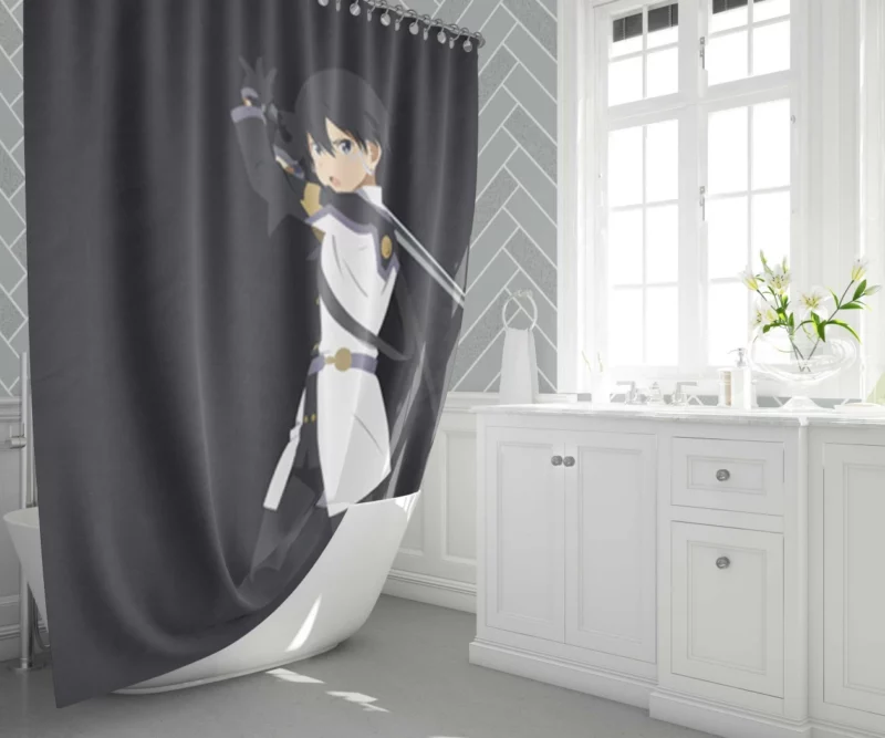 Kirito Adventure in Ordinal Scale Anime Shower Curtain 1