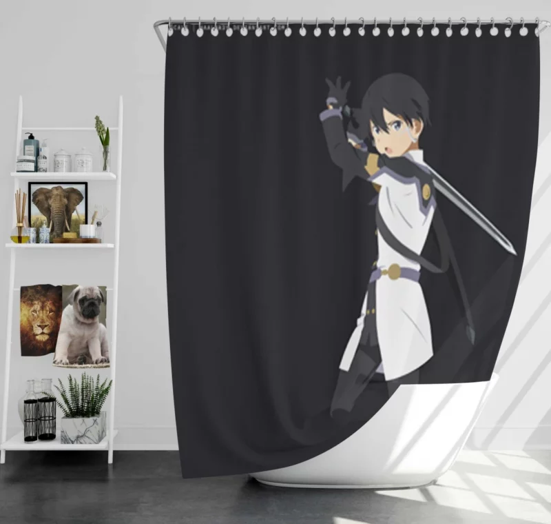 Kirito Adventure in Ordinal Scale Anime Shower Curtain