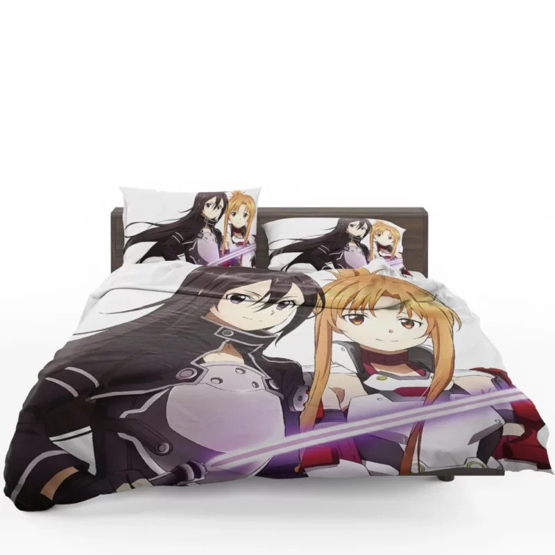 Kirito Asuna and Leafa Uniting Factions Anime Bedding Set