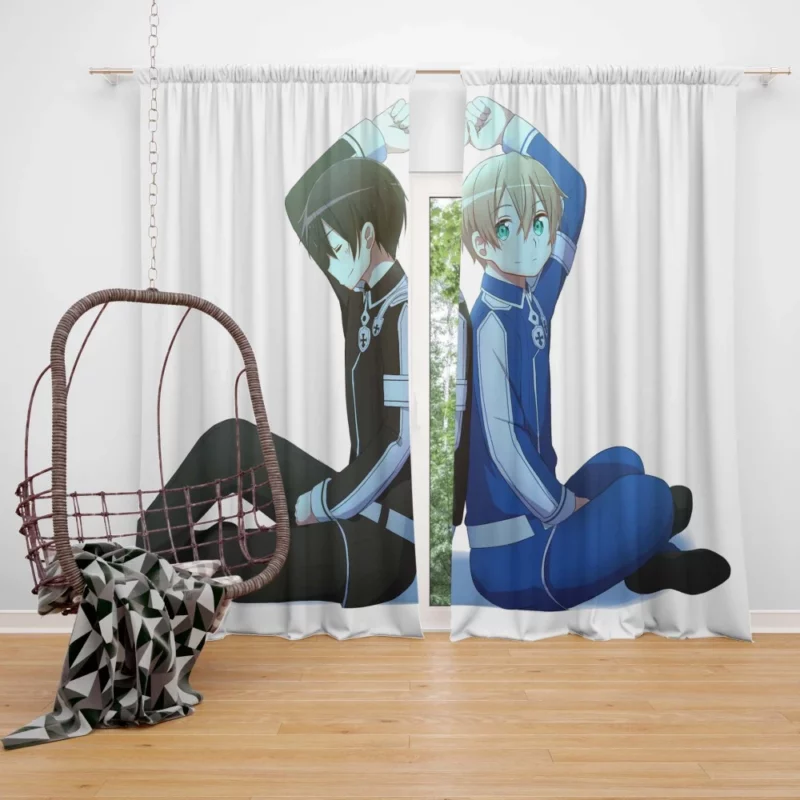 Kirito & Eugeo Swordsmen Bond Anime Curtain