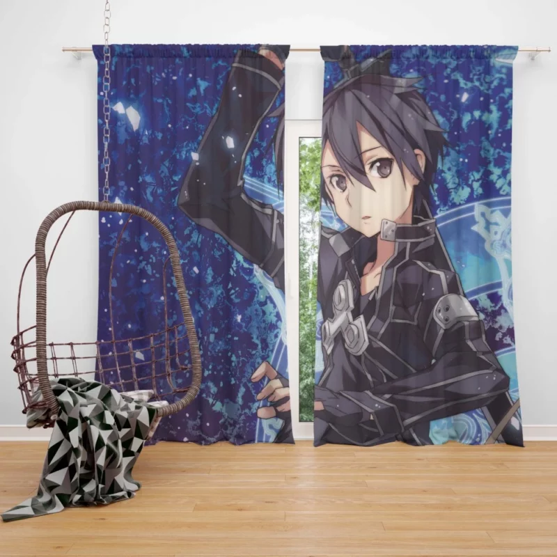 Kirito Exploits in VR Worlds Anime Curtain