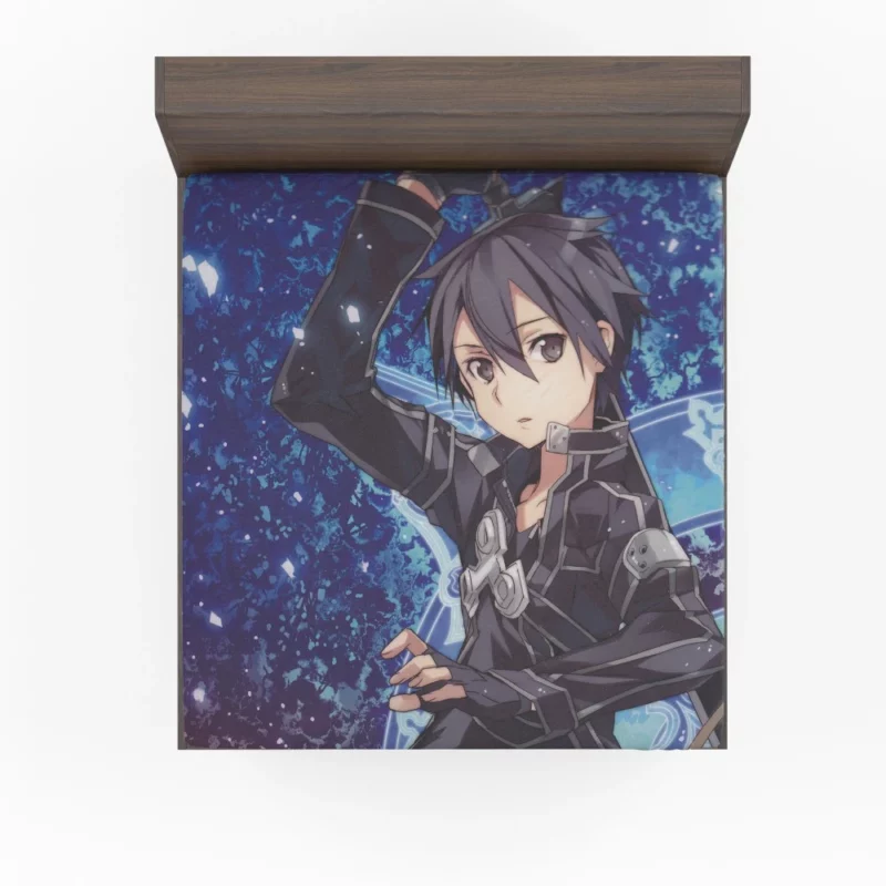 Kirito Exploits in VR Worlds Anime Fitted Sheet