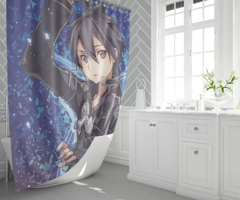 Kirito Exploits in VR Worlds Anime Shower Curtain 1