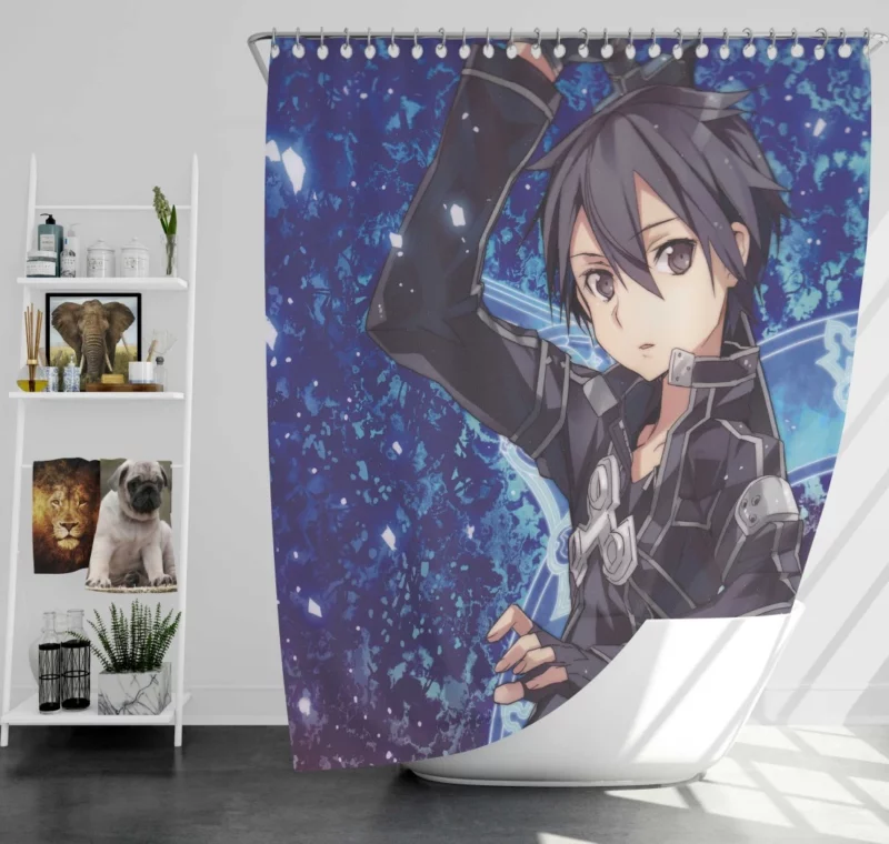 Kirito Exploits in VR Worlds Anime Shower Curtain