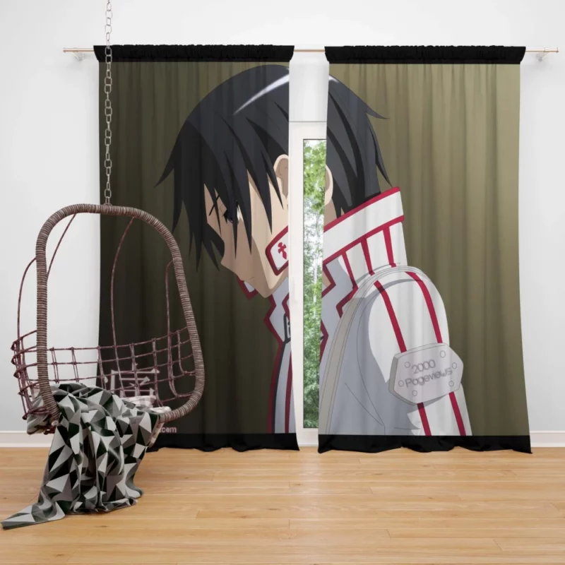 Kirito Feats in Sword Art Anime Curtain