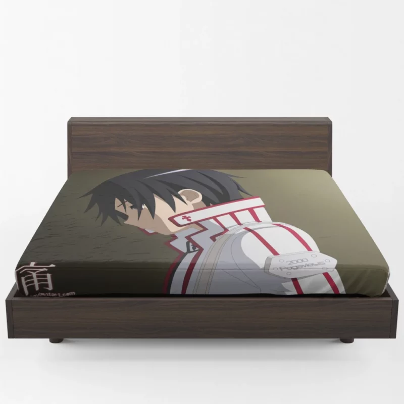 Kirito Feats in Sword Art Anime Fitted Sheet 1