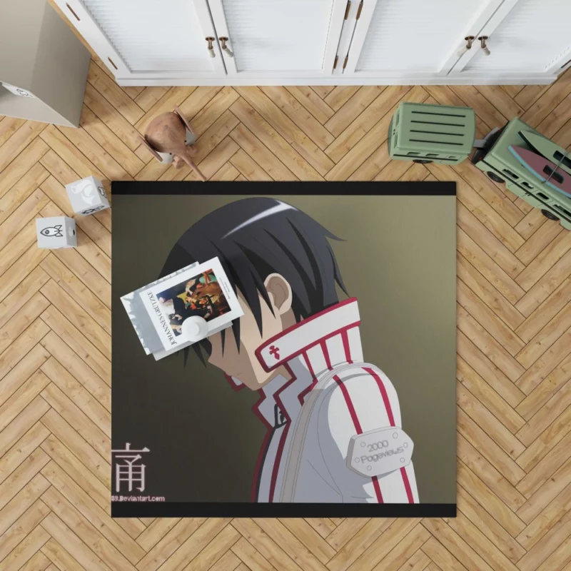 Kirito Feats in Sword Art Anime Rug
