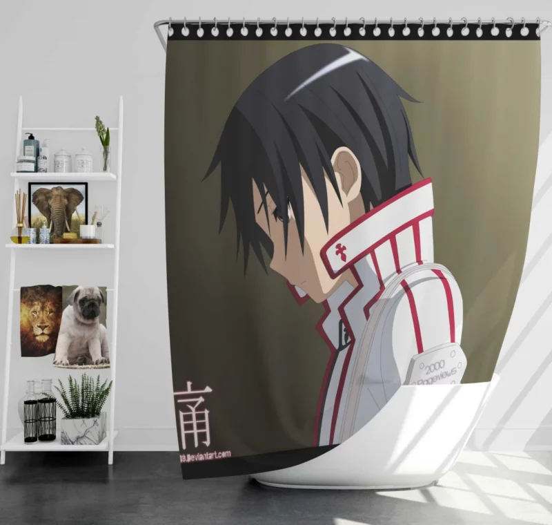 Kirito Feats in Sword Art Anime Shower Curtain