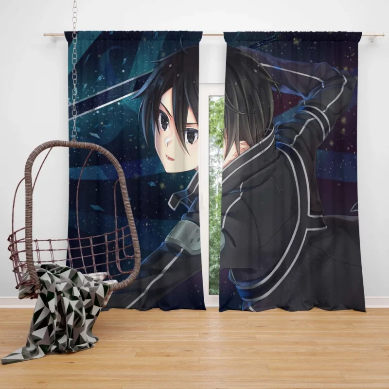 Kirito Impact in Sword Art Online Anime Curtain