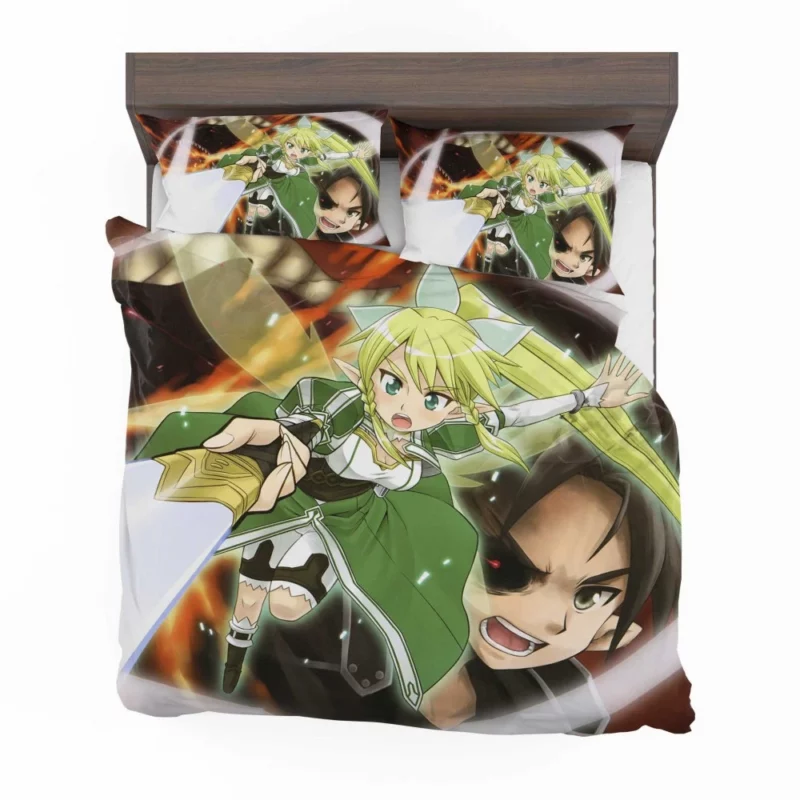 Kirito Leafa and Adventure in ALO Anime Bedding Set 1