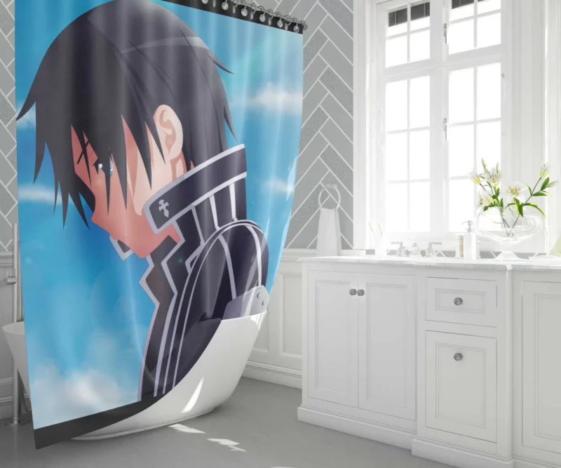 Kirito Legacy in VR Realms Anime Shower Curtain 1
