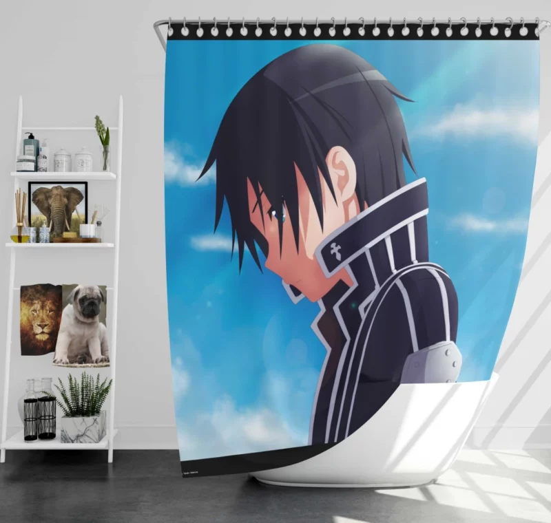 Kirito Legacy in VR Realms Anime Shower Curtain