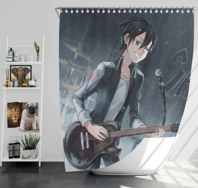 Kirito Legacy in Virtual Worlds Anime Shower Curtain