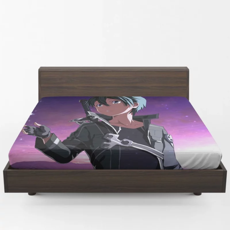 Kirito Quest for Virtual Victory Anime Fitted Sheet 1