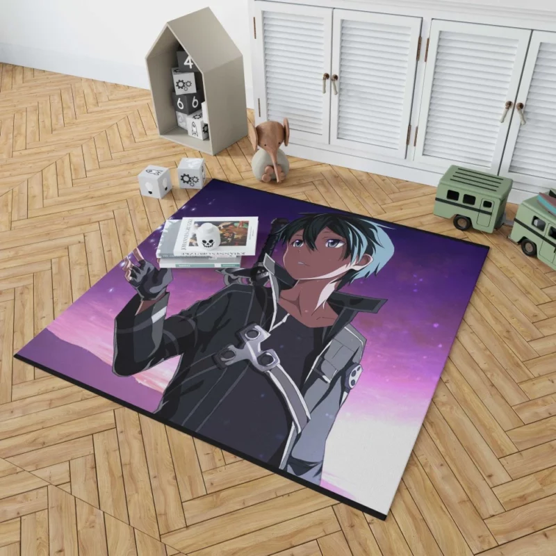 Kirito Quest for Virtual Victory Anime Rug 1