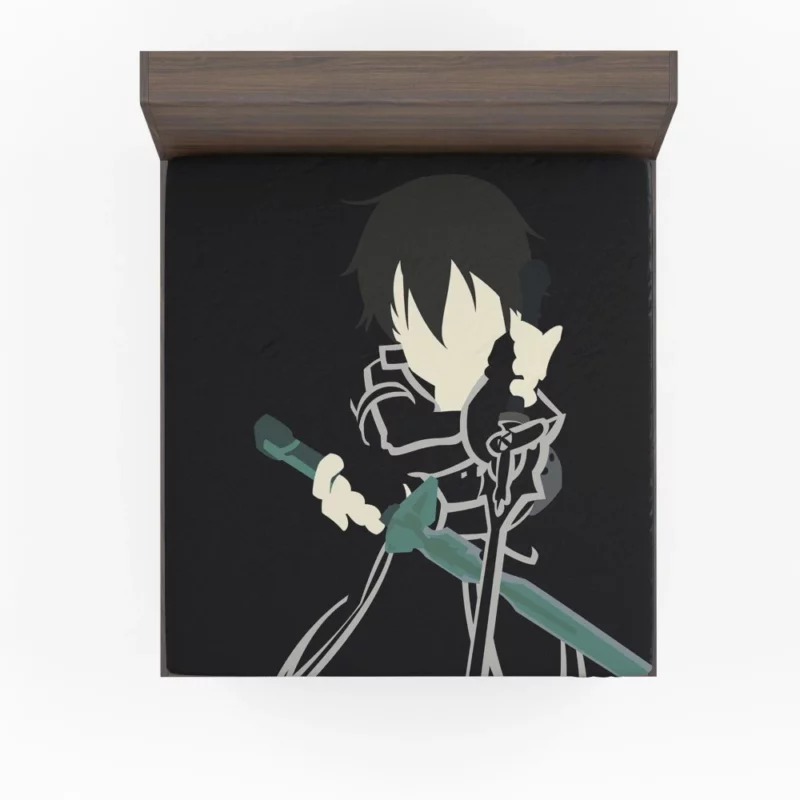 Kirito Role in Virtual Realms Anime Fitted Sheet