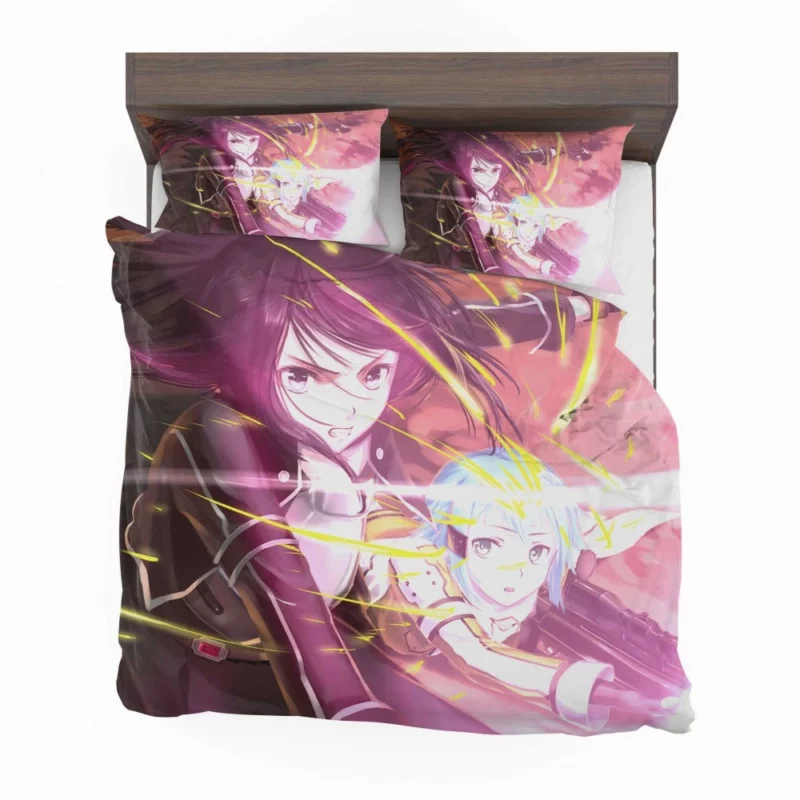 Kirito Sinon and Shino Dynamic Trio Anime Bedding Set 1