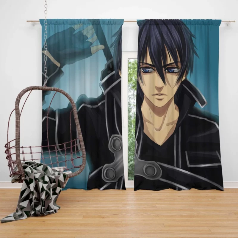 Kirito Sword Art Online Journey Anime Curtain