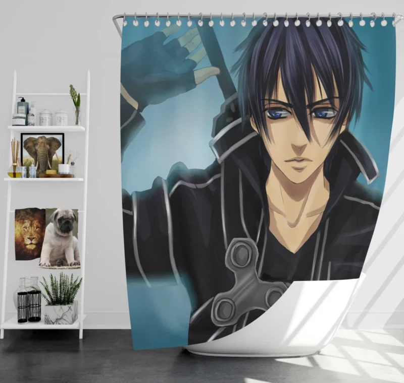 Kirito Sword Art Online Journey Anime Shower Curtain