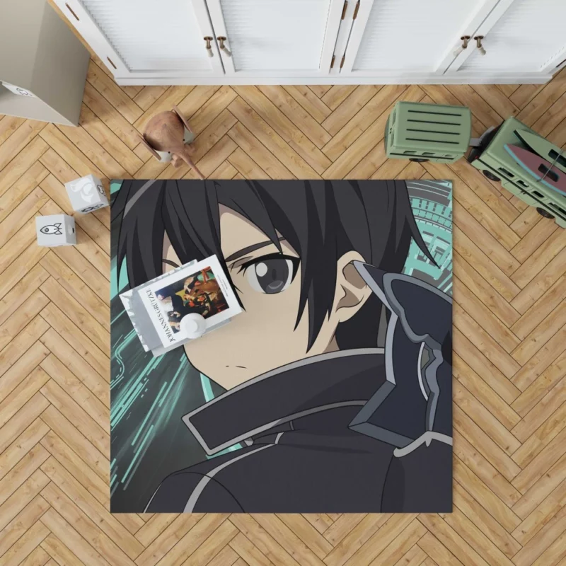 Kirito Virtual Odyssey Anime Rug