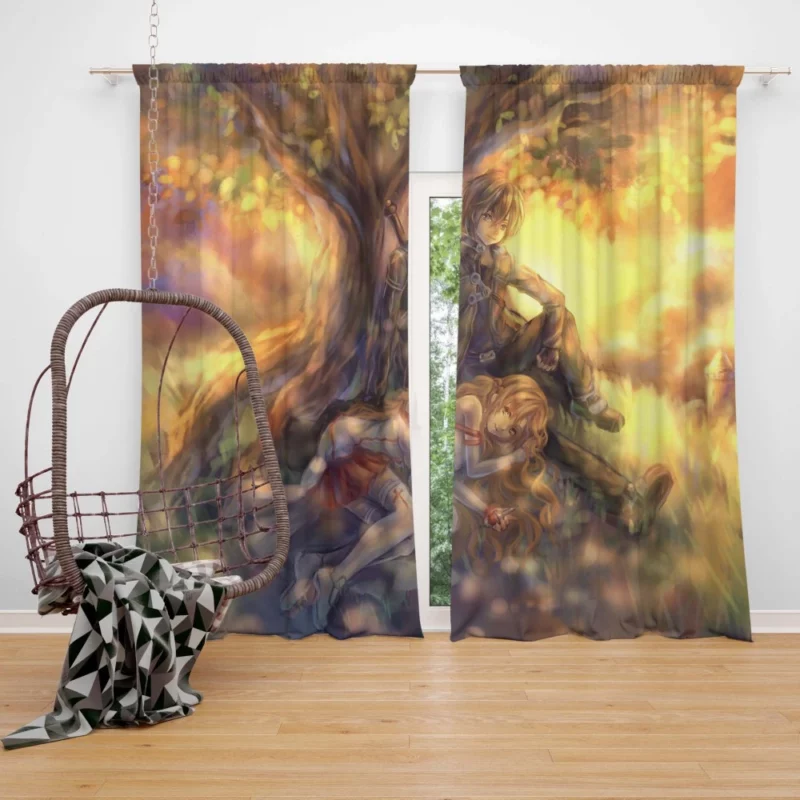 Kirito and Asuna Castle of Dreams Anime Curtain