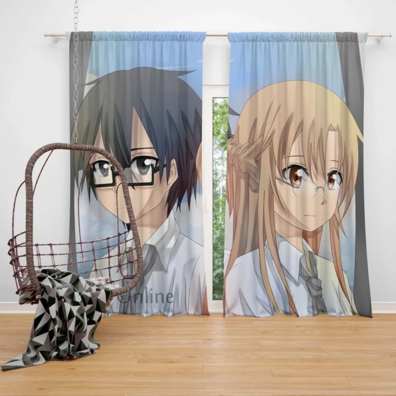 Kirito and Asuna Chronicles of Adventure Anime Curtain