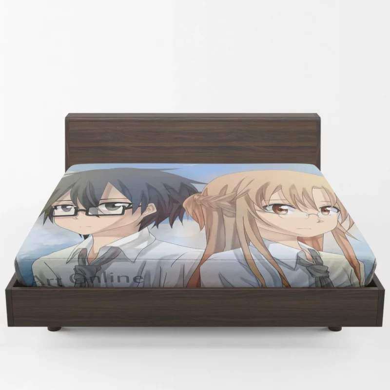 Kirito and Asuna Chronicles of Adventure Anime Fitted Sheet 1