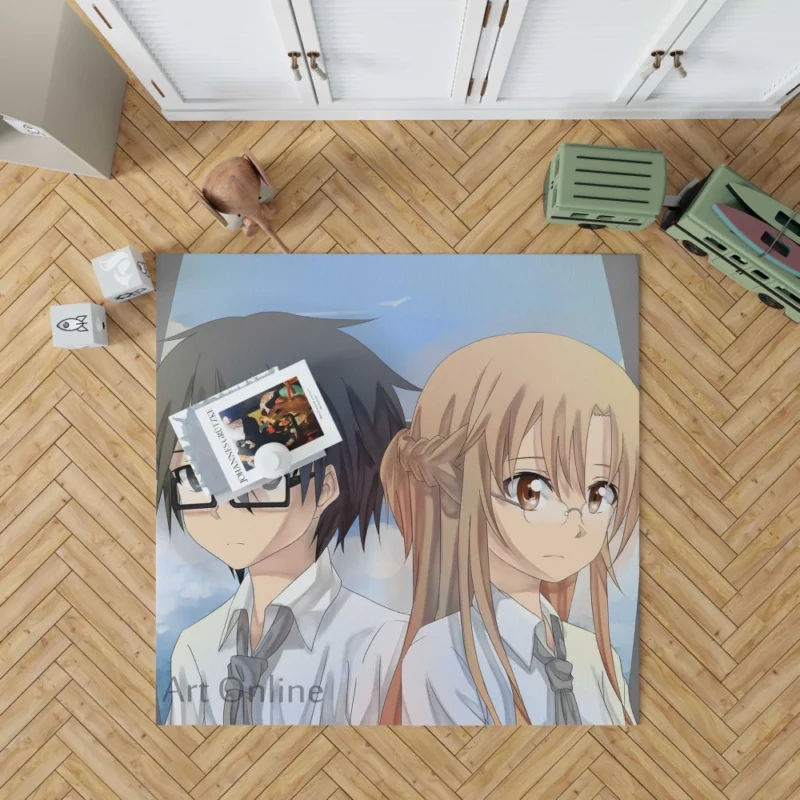 Kirito and Asuna Chronicles of Adventure Anime Rug