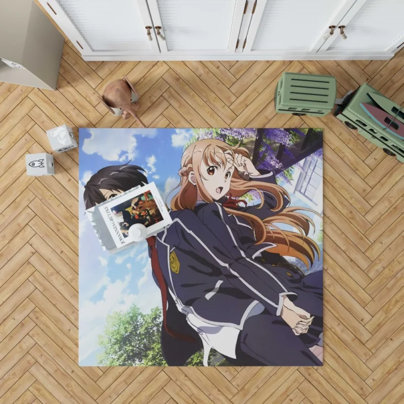 Kirito and Asuna Enduring Connection Anime Rug