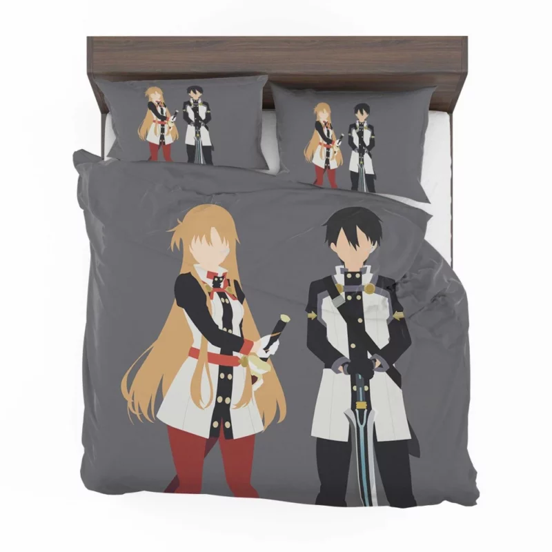 Kirito and Asuna Flower-Adorned Journey Anime Bedding Set 1