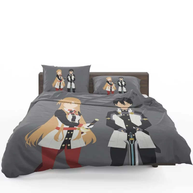 Kirito and Asuna Flower-Adorned Journey Anime Bedding Set