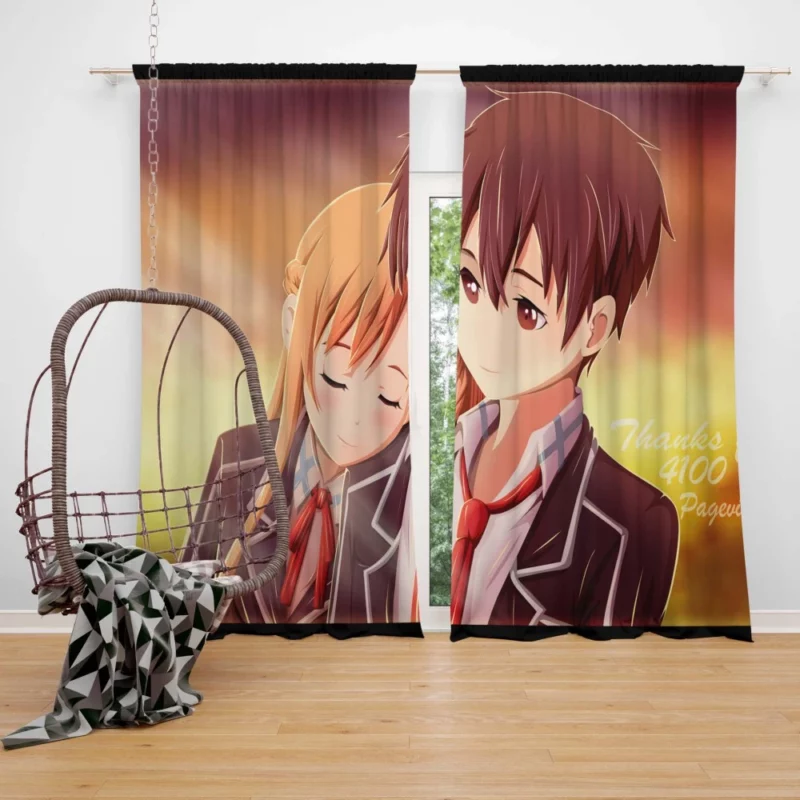Kirito and Asuna Iconic Anime Duo Curtain