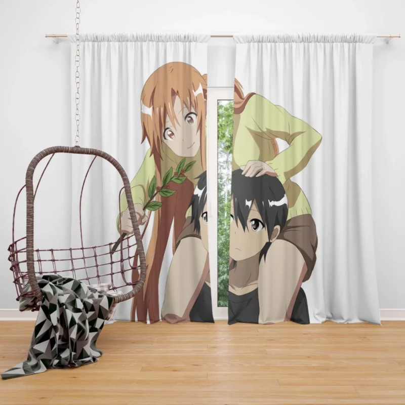 Kirito and Asuna Iconic Pair Anime Curtain