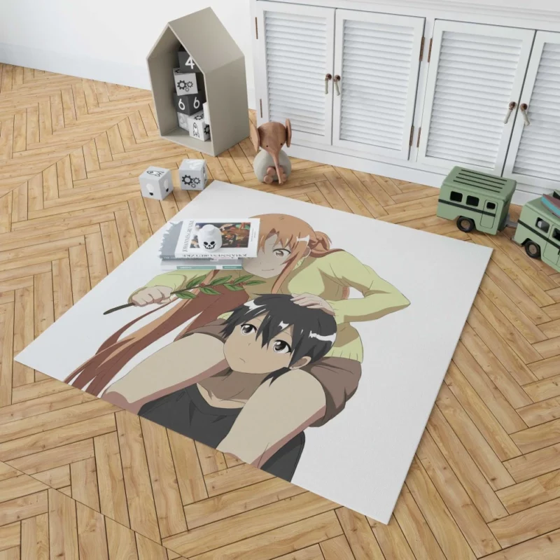 Kirito and Asuna Iconic Pair Anime Rug 1