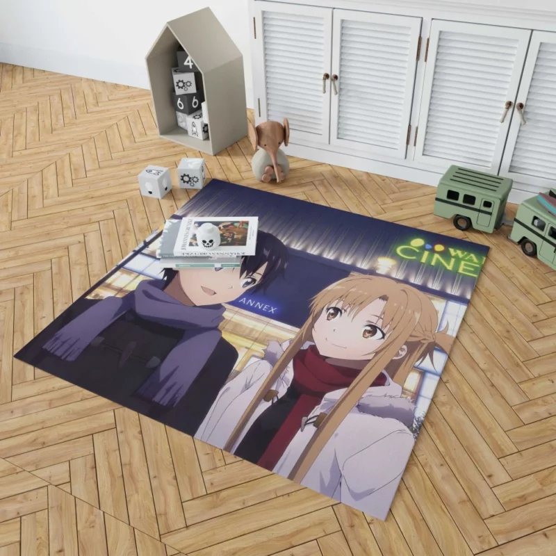 Kirito and Asuna Ordinal Scale Adventure Anime Rug 1