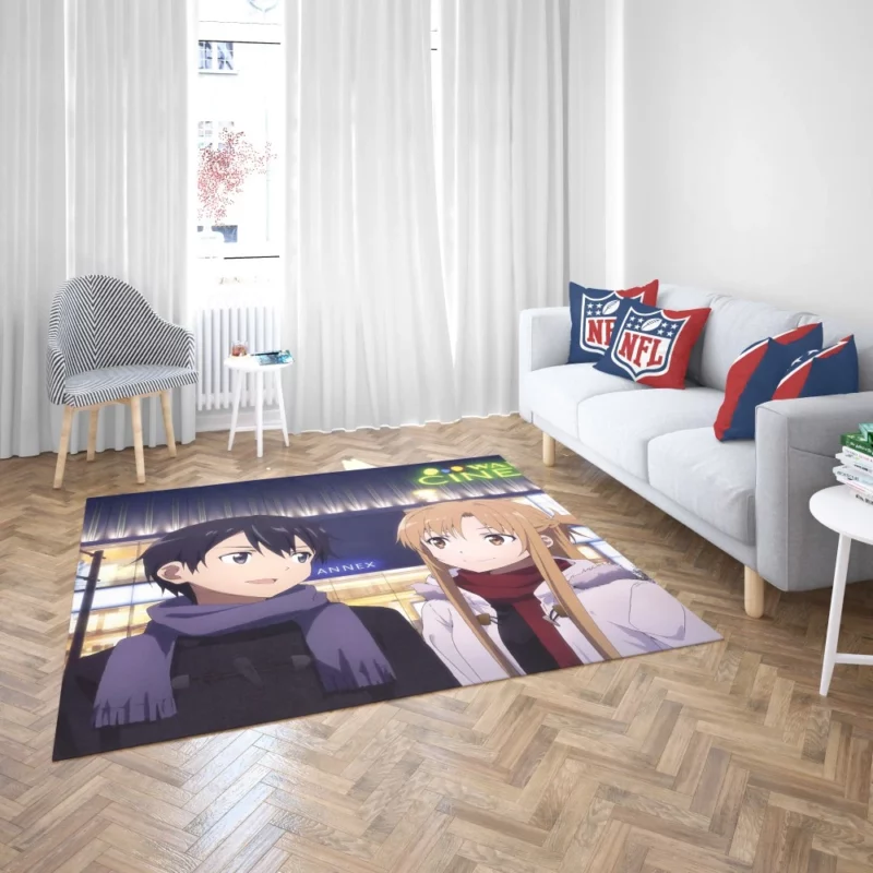 Kirito and Asuna Ordinal Scale Adventure Anime Rug 2