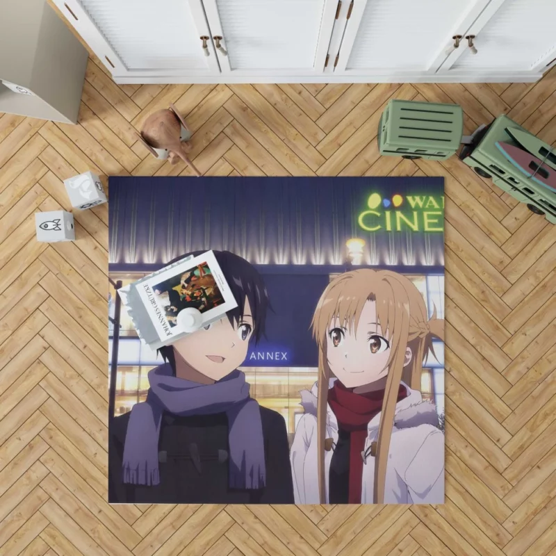 Kirito and Asuna Ordinal Scale Adventure Anime Rug