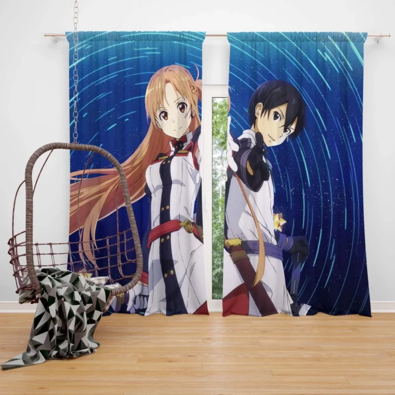 Kirito and Asuna Ordinal Scale Quest Anime Curtain