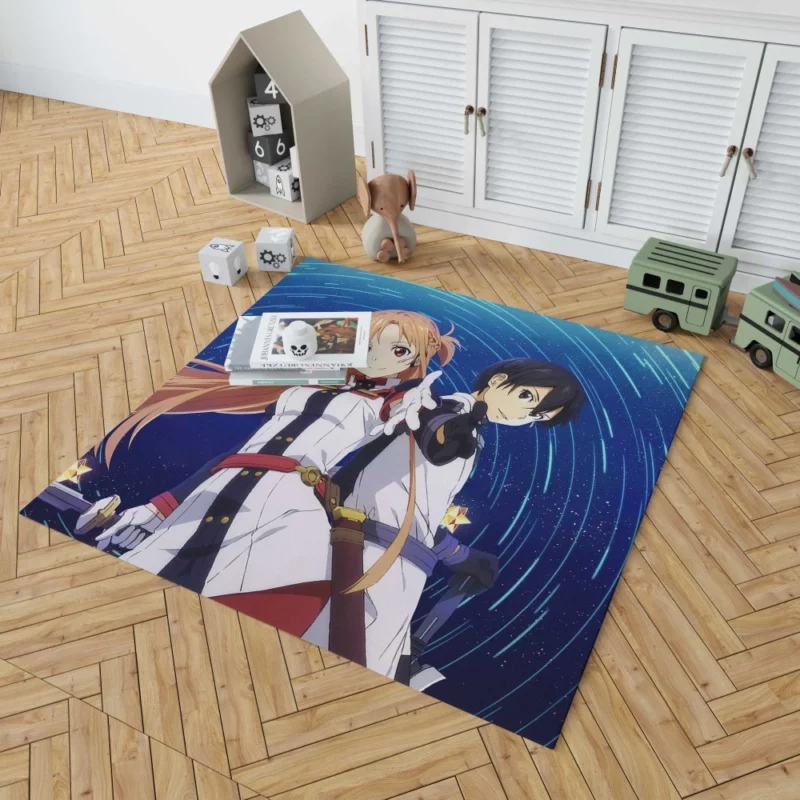 Kirito and Asuna Ordinal Scale Quest Anime Rug 1